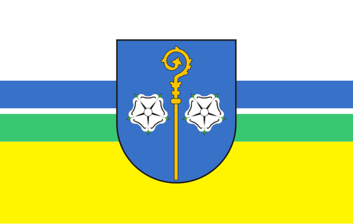 Flaga gminy Borzęcin